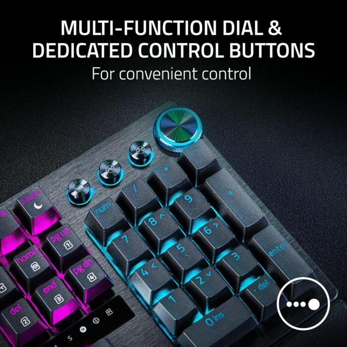 Razer Keyboard mechanical Huntsman V3 Pro 8KHz, 104key, Analog Optical Switch Gen-2, USB-A, EN, RGB, black8