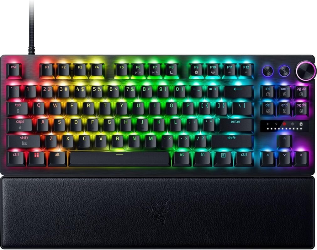 Razer Keyboard mechanical Huntsman V3 Pro TKL 8KHz, 84key, Analog Optical Switch Gen-2, USB-A, EN, RGB, black1