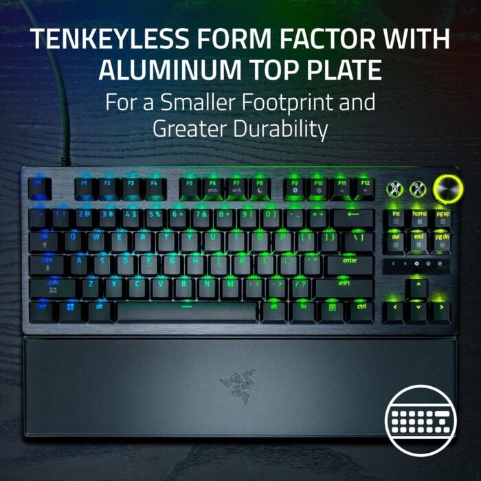 Razer Keyboard mechanical Huntsman V3 Pro TKL 8KHz, 84key, Analog Optical Switch Gen-2, USB-A, EN, RGB, black12