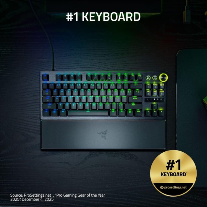 Razer Keyboard mechanical Huntsman V3 Pro TKL 8KHz, 84key, Analog Optical Switch Gen-2, USB-A, EN, RGB, black2