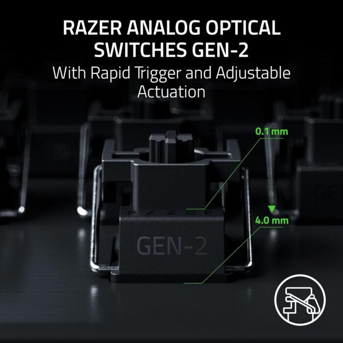 Razer Keyboard mechanical Huntsman V3 Pro TKL 8KHz, 84key, Analog Optical Switch Gen-2, USB-A, EN, RGB, black3