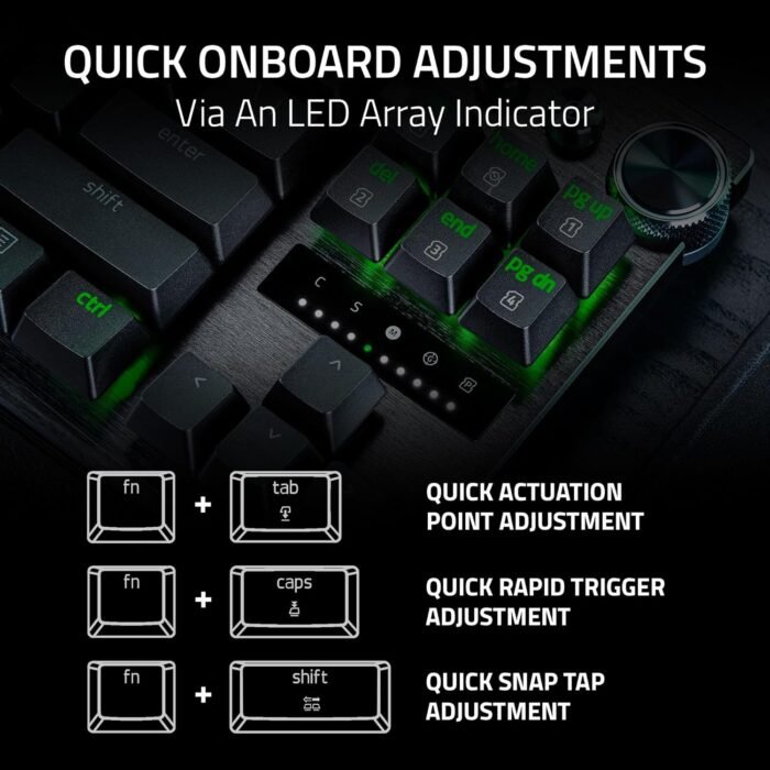 Razer Keyboard mechanical Huntsman V3 Pro TKL 8KHz, 84key, Analog Optical Switch Gen-2, USB-A, EN, RGB, black9