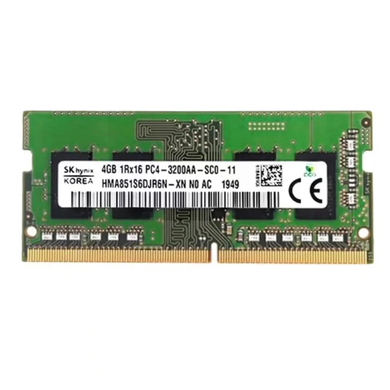 SK HYNIX 4GB 1Rx16 PC4-3200MHz Laptop Memory RAM (HMA851S6DJR6N-XN)