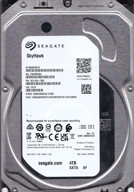 Seagate 3.5 Surveillance Skyhawk 4TB,SATA-III, 5900rpm, 256Mb (ST4000VX015)