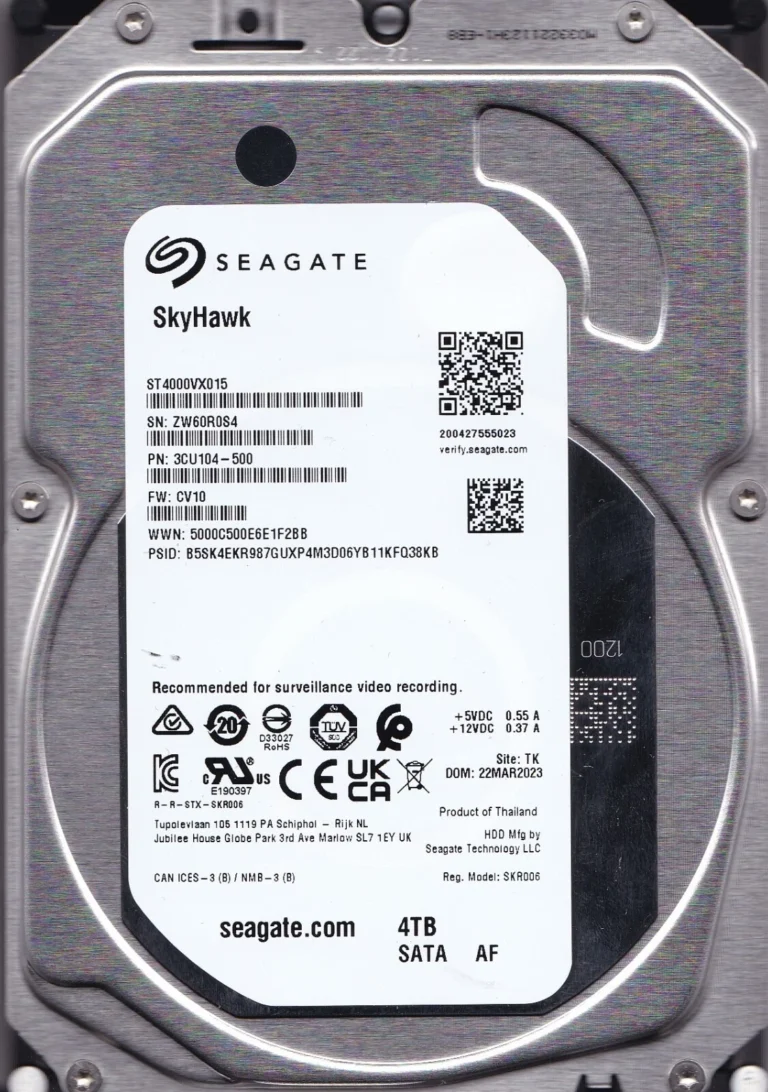 Seagate 3.5 Surveillance Skyhawk 4TB,SATA-III, 5900rpm, 256Mb (ST4000VX015)
