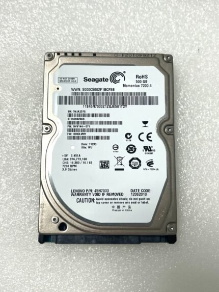 Seagate 500GB 7.2K RPM SATA 9.5mm 2.5 HDD (9HV144-037)