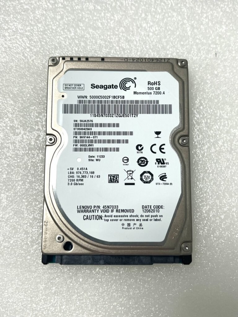 Seagate 500GB 7.2K RPM SATA 9.5mm 2.5 HDD (9HV144-037)