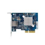Single-port (10Gbase-T) 10GbE network expansion card, PCIe Gen3 x4, Low-profile bracket pre-loaded, Low-profile flat and Full-height bracksts are bundled (QXG-10G1T)
