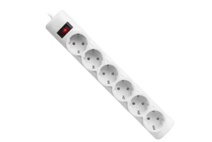 Surge protector Defender DFS 153 3 m, white, 6 outlets (99490) 2