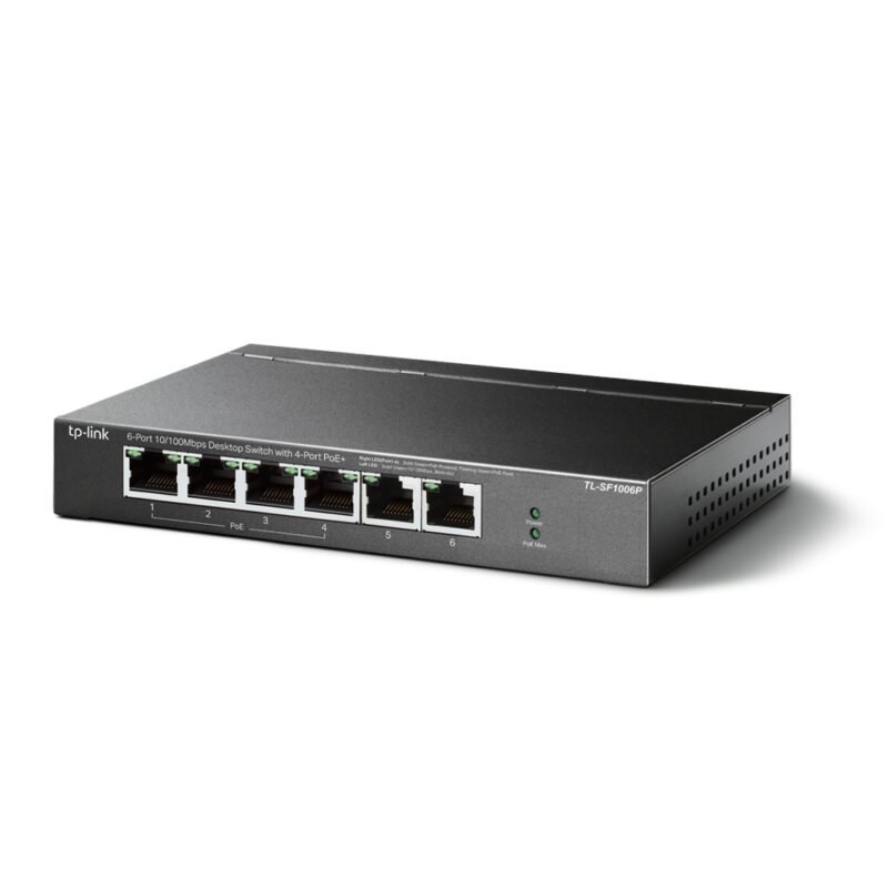 TP-Link TL-SF1006P 6-Port 10 100Mbps Desktop POE Switch with 4-Port PoE 2