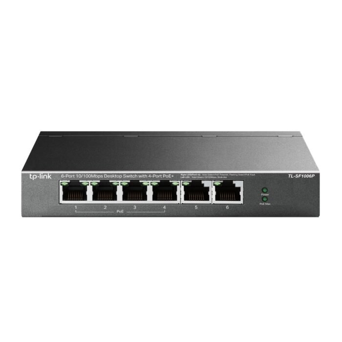 TP-Link TL-SF1006P 6-Port 10 100Mbps Desktop POE Switch with 4-Port PoE
