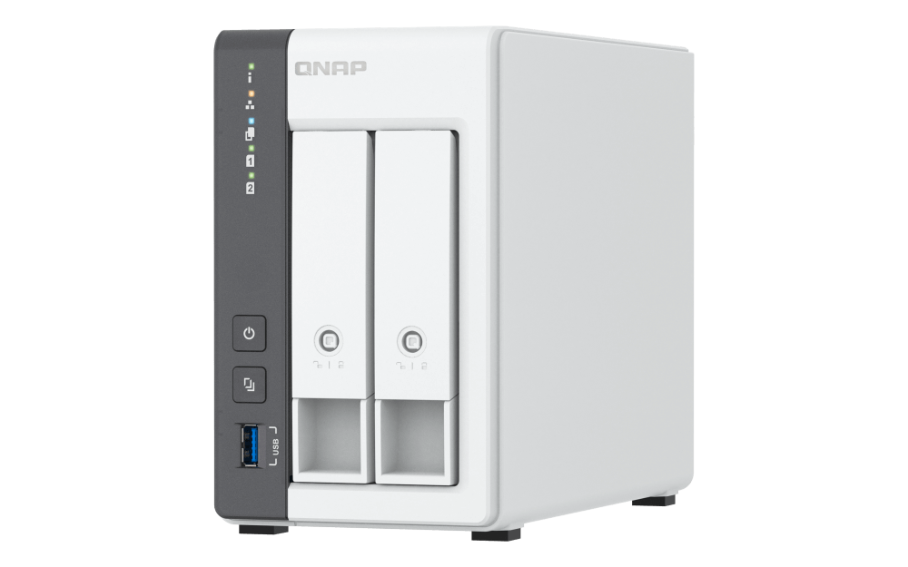 TS-216G 2-bay ARM 4C 2.0GHz ; 2 x SATA 6Gb/s 3.5"/2.5"; 4GB RAM on-board (not expandable); 1 x GbE; 1 x 2.5GbE ; 1 x USB3.2 Gen1 and 2 x USB2.0, Built-in NPU for AI Acceleration. (TS-216G) - Image 1