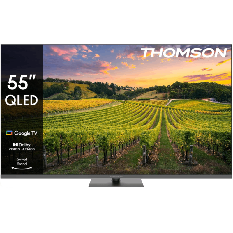 TV 55 Thomson QLED 4K 60Hz Smart Google TV Black (55QG5C14)