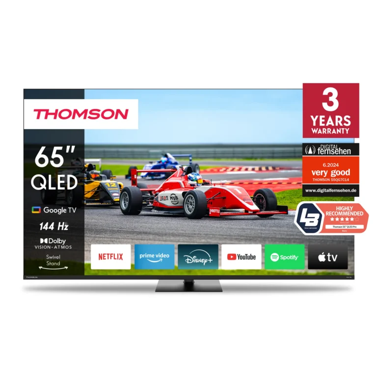 TV 65 Thomson QLED Pro 4K 144Hz Smart Google TV Black
