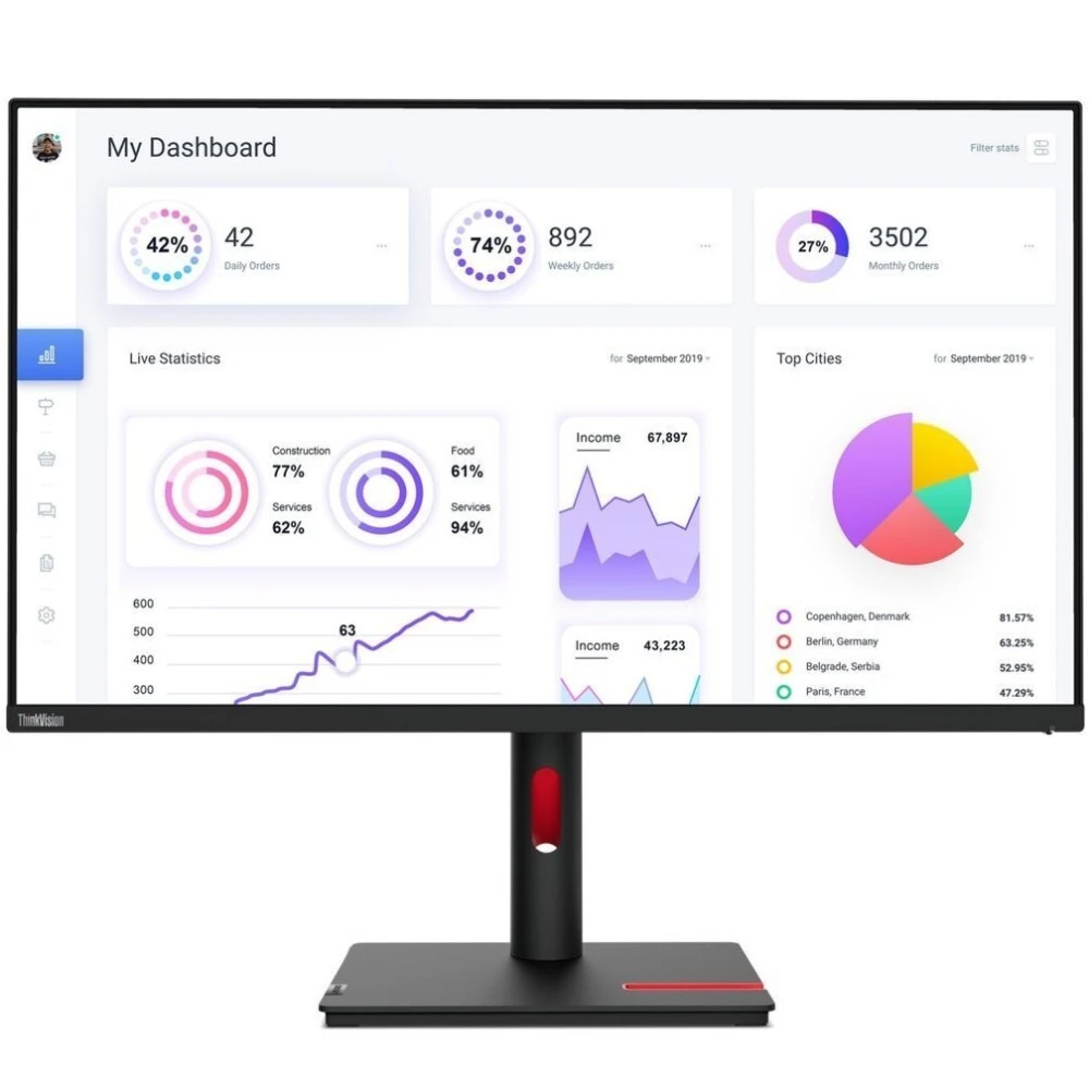 ThinkVision T32p (63D2GAT1EU) 31.5-inch 4K UHD IPS Monitor ThinkVision T32p (63D2GAT1EU) 31.5-inch 4K UHD IPS Monitor - Image 1