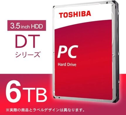 Toshiba 6TB Internal Desktop 3.5 HDD SATA 6Gbit s 5400RPM (DT02ABA600)