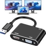 USB 2.0 3.0 TO VGA HDMI Adapter Black