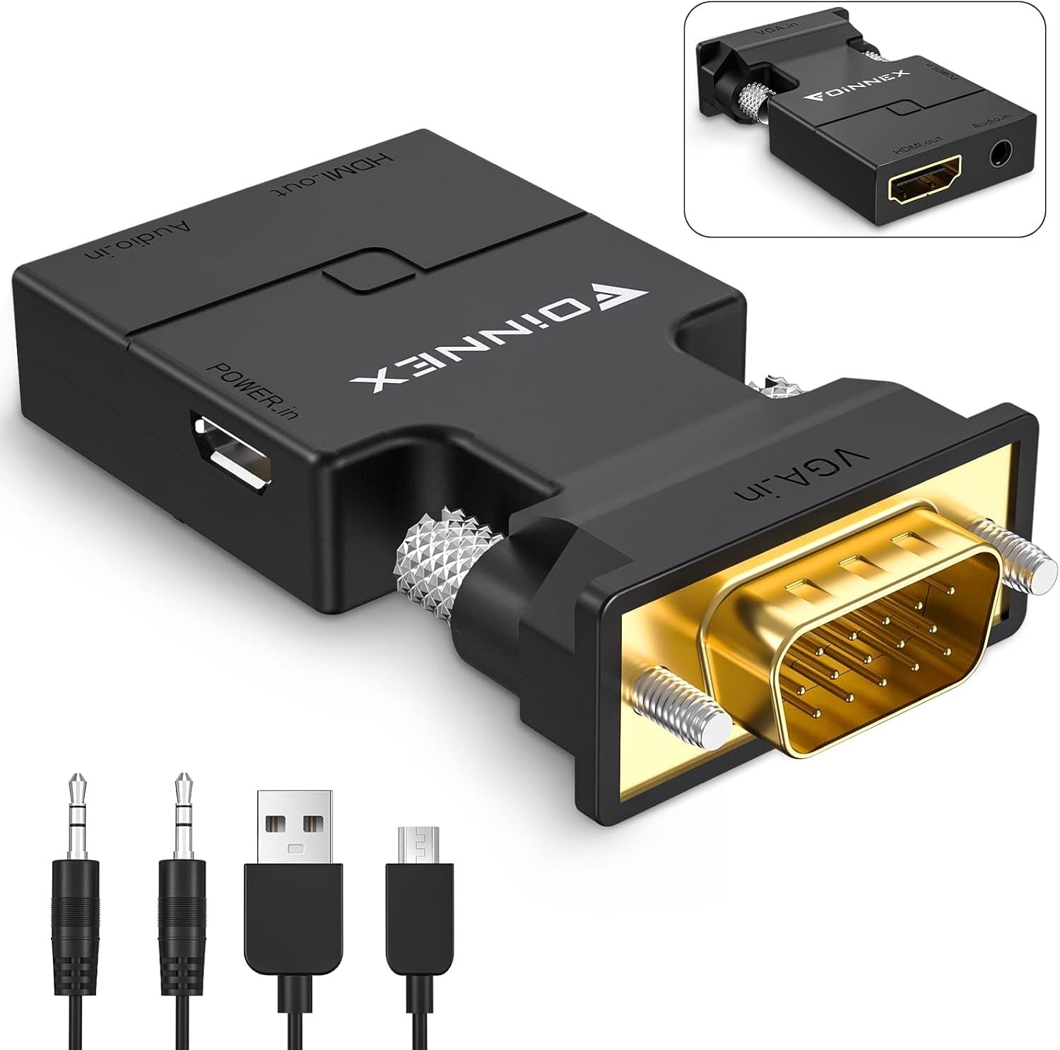 VGA to HDMI Adapter with Audio VGA to HDMI Adapter with Audio