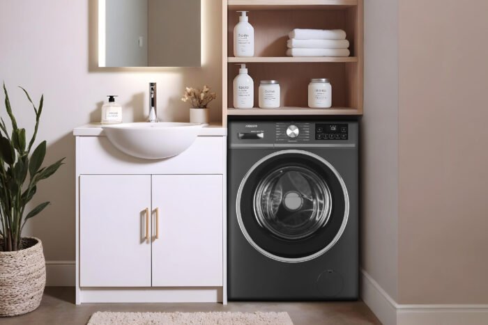 Washing machine ARDESTO front load, 8kg, 1200, A+++, 55cm, display, steam, inverter, grey (WMW-8120DGII)2