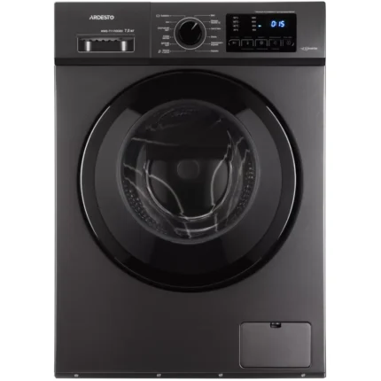 Washing machine ARDESTO front load Black Mars, 7kg, 1400, A+++, 48cm, display, steam, inverter, drum lighting, white (WMS-7117IDGBDI)