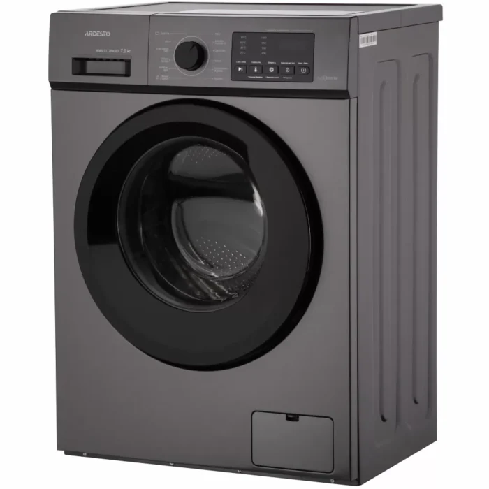 Washing machine ARDESTO front load Black Mars, 7kg, 1400, A+++, 48cm, display, steam, inverter, drum lighting, white (WMS-7117IDGBDI)2