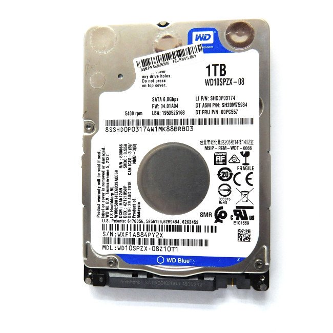 Western Digital 1TB 5.4K RPM SATA 7mm 2.5 HDD (WD10SPZX-08Z10T1)