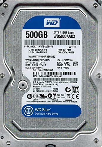Western Digital 500GB 7.2K RPM SATA 3.5 HDD (WD5000AAKX-08U6AA0)