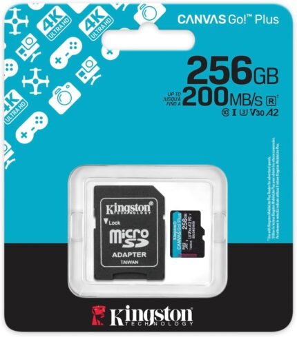micro-SDXC — 256GB microSDXC Canvas Go! Plus Gen4 R:200/W:160 UHS-I Class 10 V30 U3 A2 + adapter (SDCG4/256GB)