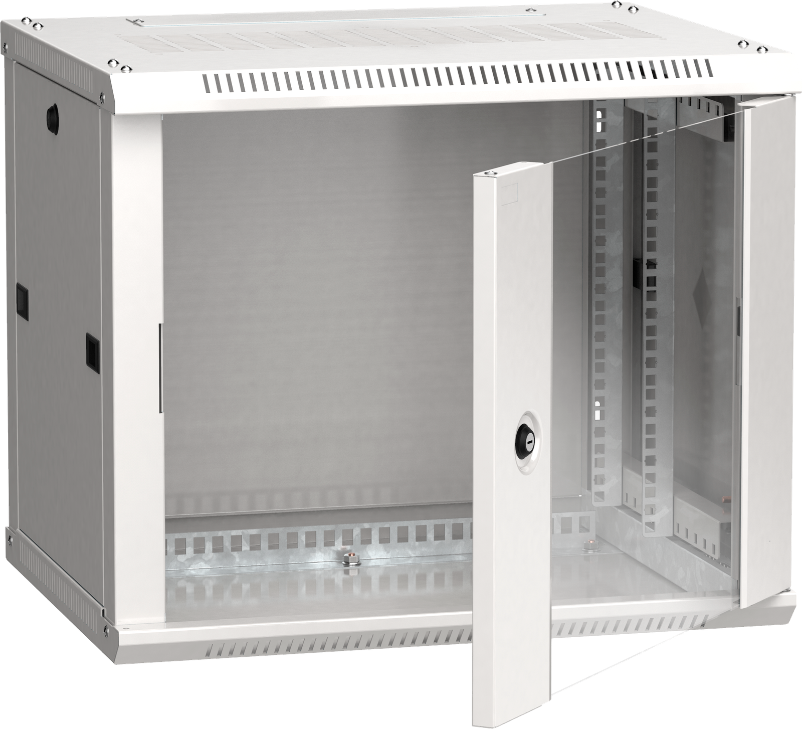 1e0640c56bc249c260a964b20d475e407cdaf5872396071fb83e252fd6450cb4.png ITK Şkaf LINEA W 6U 600x450mm dver şüşə boz (LWR3-06U64-GF) - Image 1