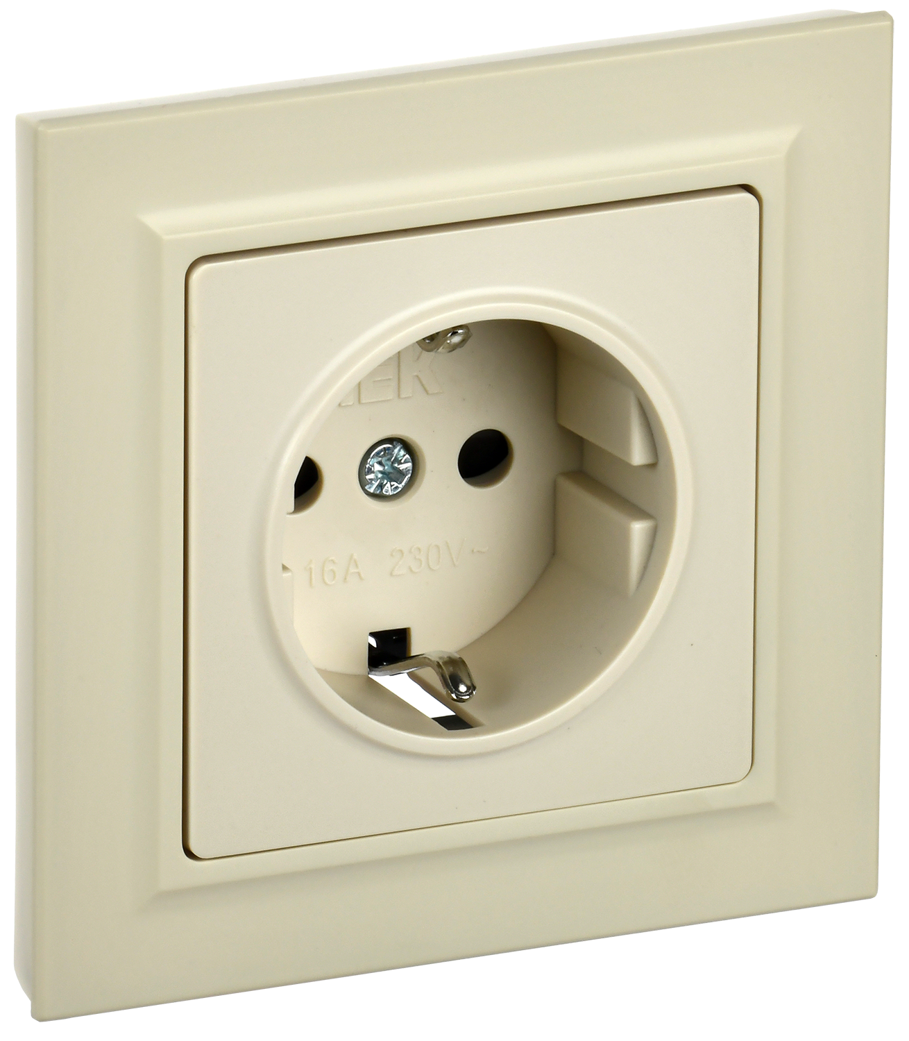 BRITE Torpaqlı rozetka 16A V sb. RSR14-1-0-BrKr bej IEK (BR-R14-16-K10-F)