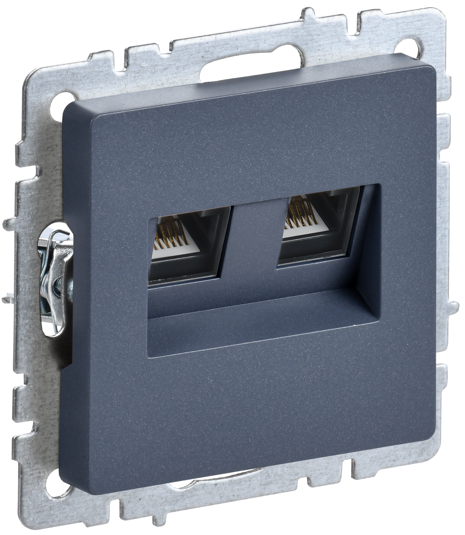 BRITE Cüt rozetka RJ11+RJ45 kat.5E RK/T12-BrM mərcan IEK (BR-KT20-O-1-K35)