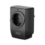 2E Power adapter with surge protection, 1xTypeF, 16A, 2xUSB-A, black (2E-AD120U)