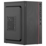 2E PC case TeamX TMX03 with 2E ATX400W, 2xUSB2.0, 1x80mm, VGA 220mm, mATX, black (2E-TMX03)