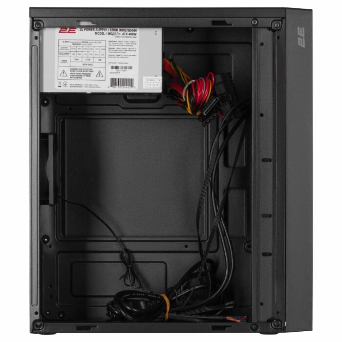 2E PC case TeamX TMX03 with 2E ATX400W, 2xUSB2.0, 1x80mm, VGA 220mm, mATX, black (2E-TMX03) - Image 3