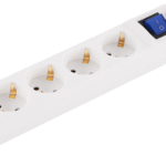 2E Power strip 5хType F, 3х1.5mm2, 16A, 10m, white (2E-U05ES15M10WH)