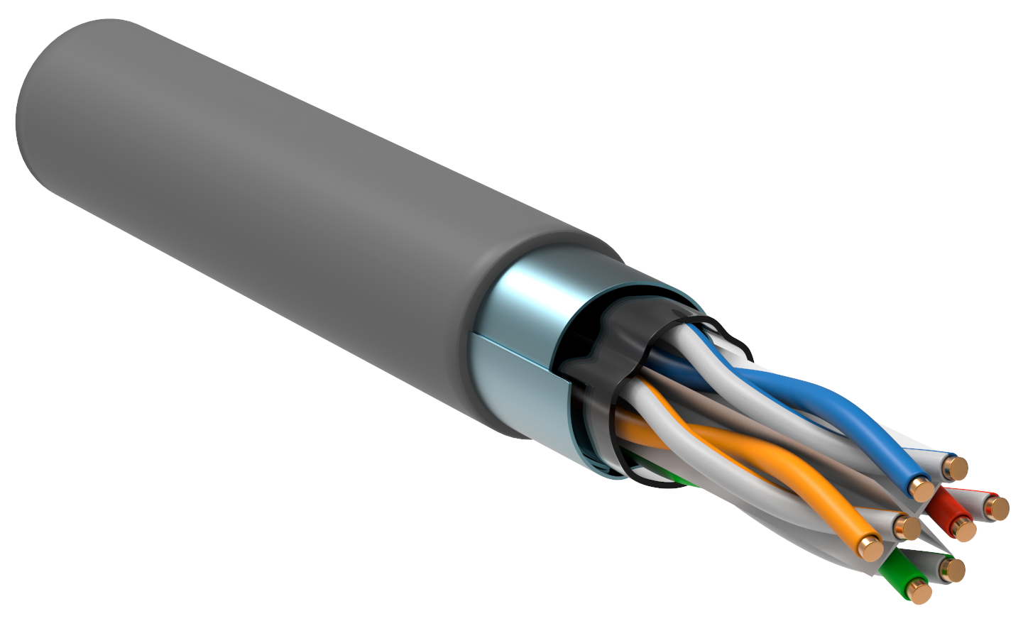 ITK Vitaya para F/UTP kat.6 4x2x23AWG PVC boz (305m) (LC1-C604-311)