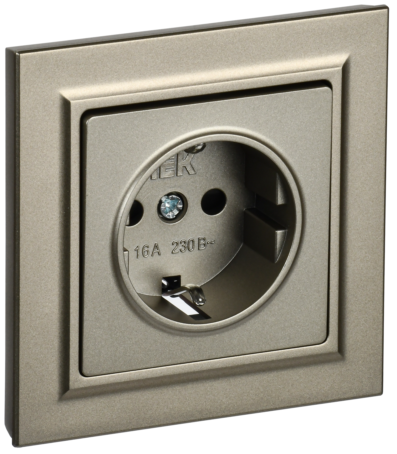 BRITE Torpaqlı rozetka 16A V sb. RSR14-1-0-BrS samp. IEK (BR-R14-16-K37-F)