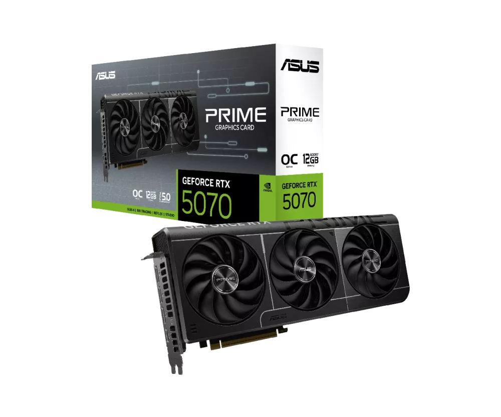 ASUS PRIME RTX 5070 12GB GDDR7 OC Edition 90YV0M10-M0NA00 ASUS PRIME RTX 5070 12GB GDDR7 OC Edition 90YV0M10-M0NA00 - Image 1