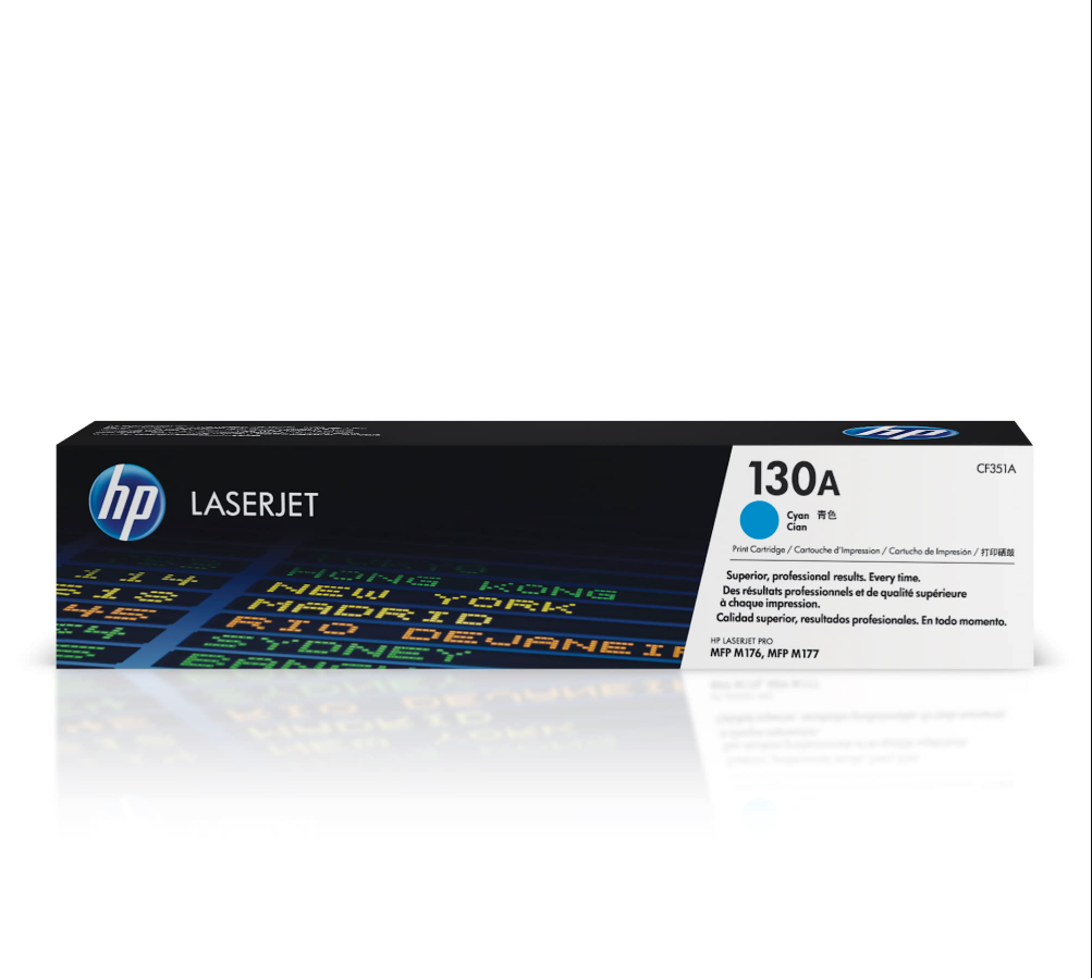 HP 130A Cyan LaserJet Toner Cartridge (CF351A) HP 130A Cyan LaserJet Toner Cartridge (CF351A) - Image 1