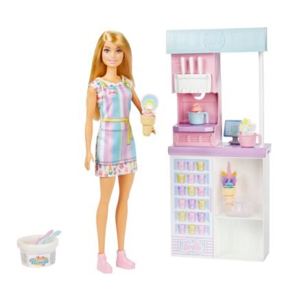 MATTEL Barbie Ice Cream Shopkeeper Playset (HCN46)