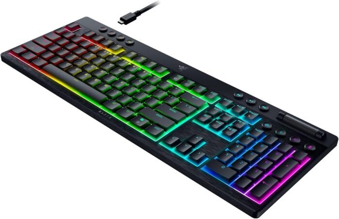 Razer Keyboard mechanical BlackWidow V4 Low-profile HyperSpeed, 104key, Yellow Switch, USB-A/WL/BT, EN, RGB, black (RZ03-05271500-R3M1) - Image 3
