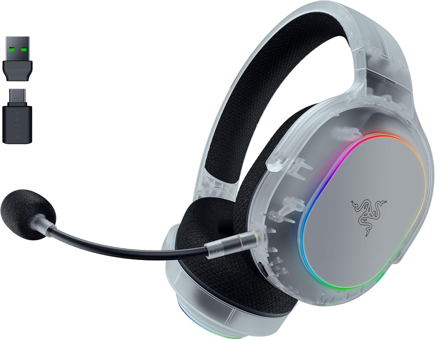 RZ04-05220400-R3M1 Razer Gaming Headset Barracuda X Chroma, BT/WL, RGB, Phantom White Ed. (RZ04-05220400-R3M1) - Image 1