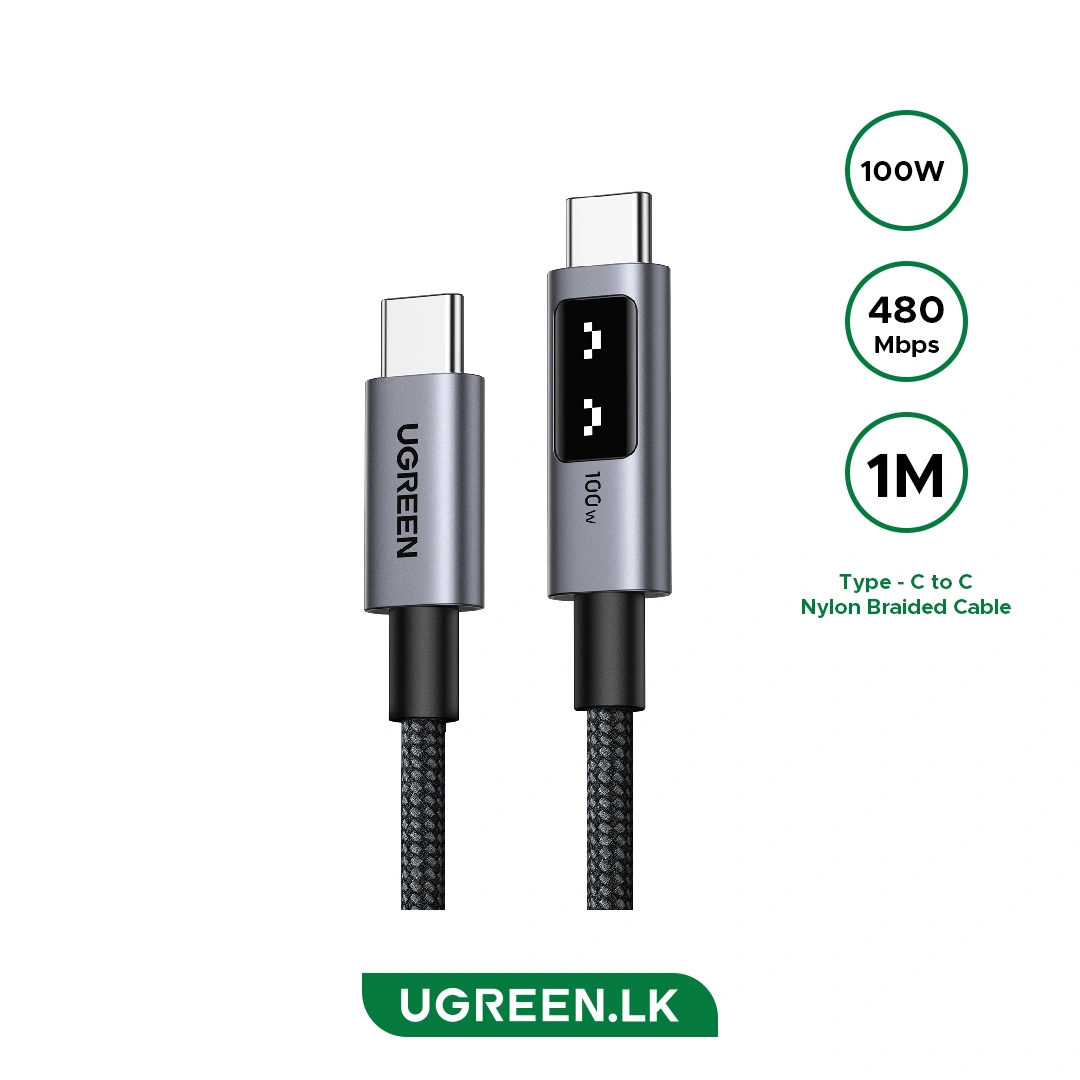 UGREEN Uno USB-C to USB-C PD Fast Charging Cable 5A Max 1m (35501)