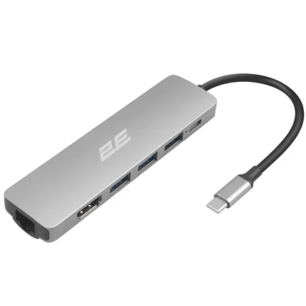 USB Hub 2E USB-C 6in1 2EW-2684 Silver