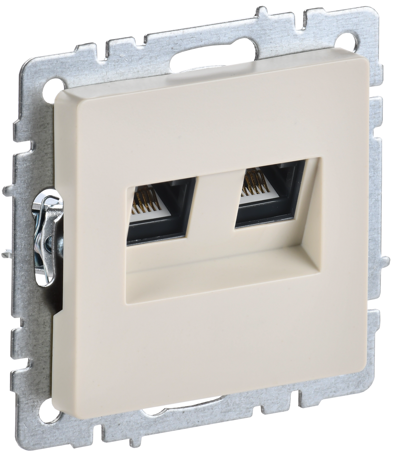 BRITE Kompüter rozetkası 2-aya RJ45 kat.5E RK10-2-BrKr bej IEK (BR-K20-1-K10)
