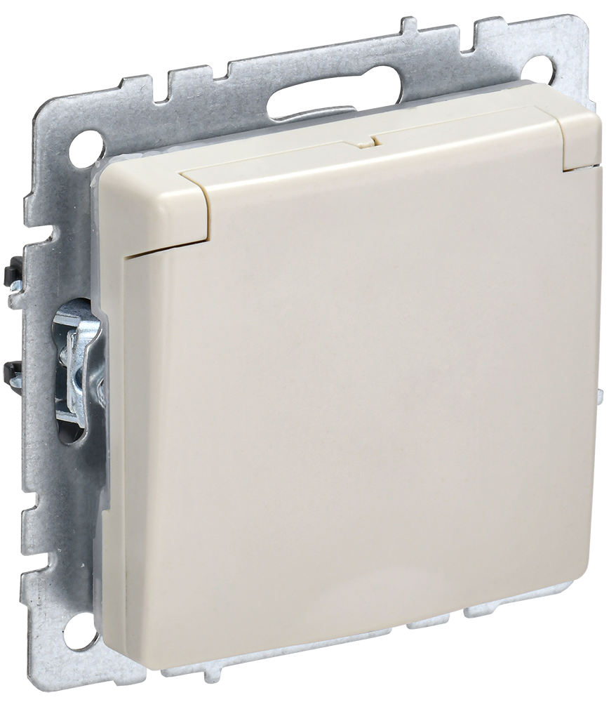 BRITE Torpaqlı rozetka s kr. 16A IP44 RSbs10-3-44-BrKr bej IEK (BR-R16-16-44-K10)
