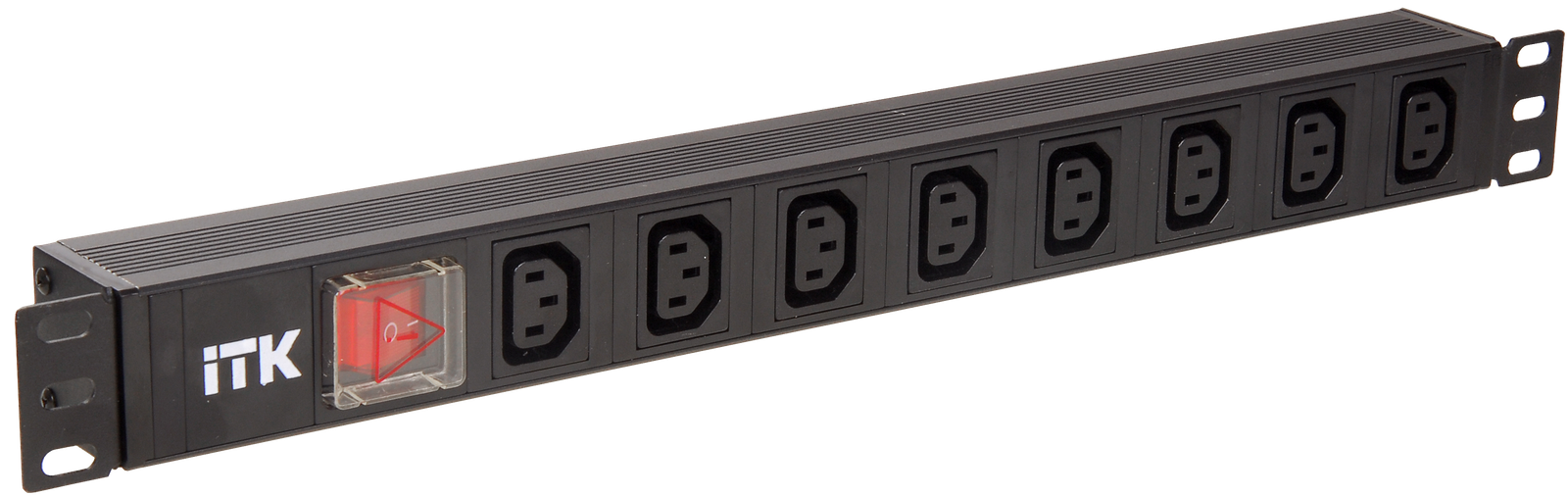 ITK PDU 8 rozetok C13, s LED vikl, 1U, vx. C14, olmadan snura (PH12-8C133)