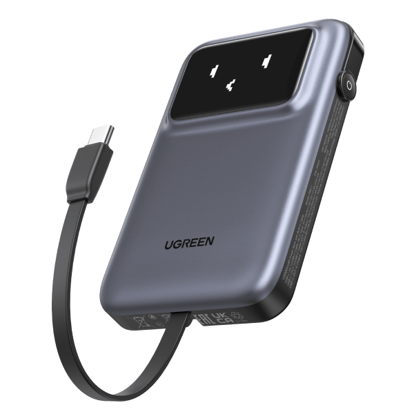 UGREEN 10000mAh Power Bank with Built-in Cable (35603B)