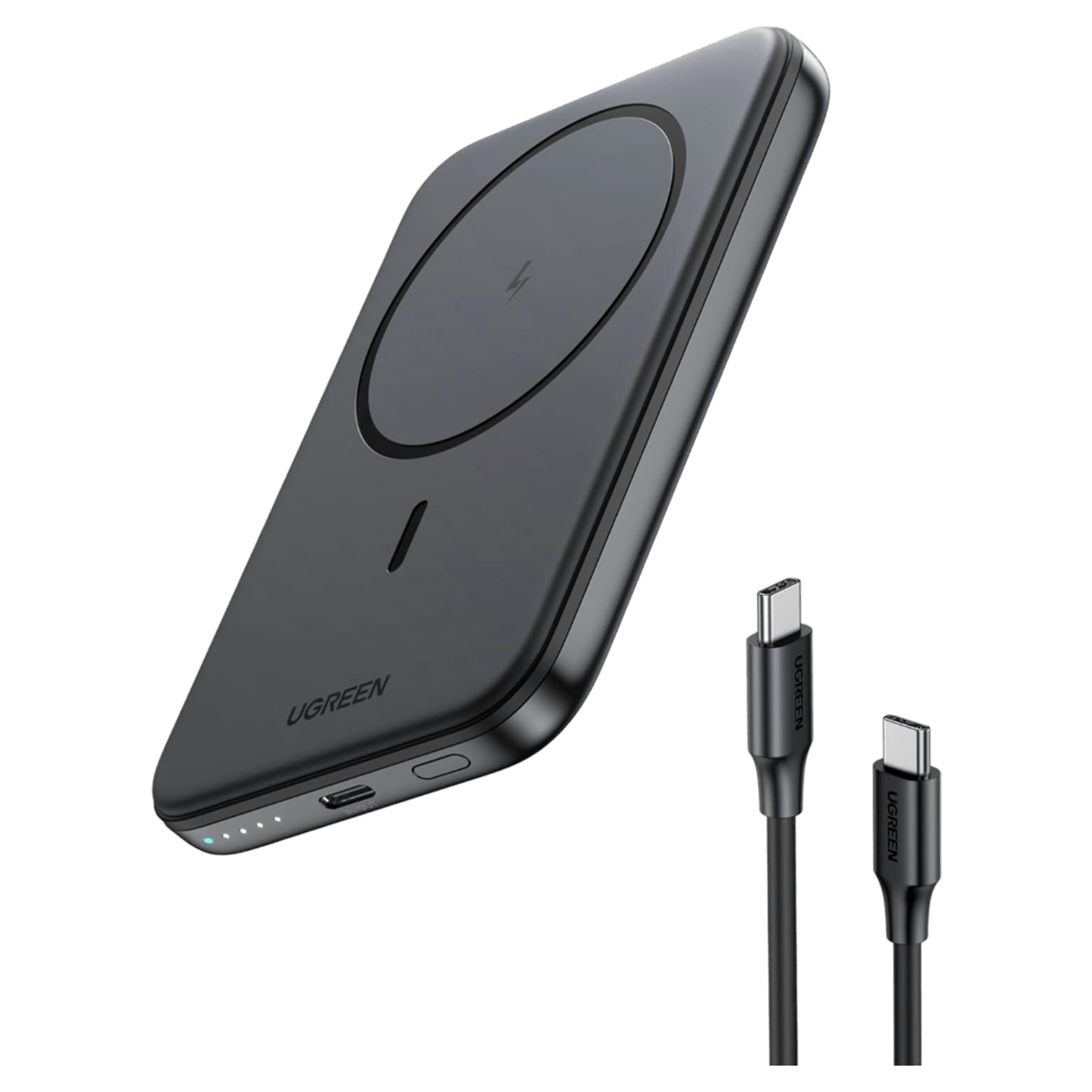 ugreen-wireless-powerbank-10000mah-magnetische-power-bank-451511.png UGREEN 10000mAh Magnetic Wireless Power Bank Space Gray (25919) - Image 1
