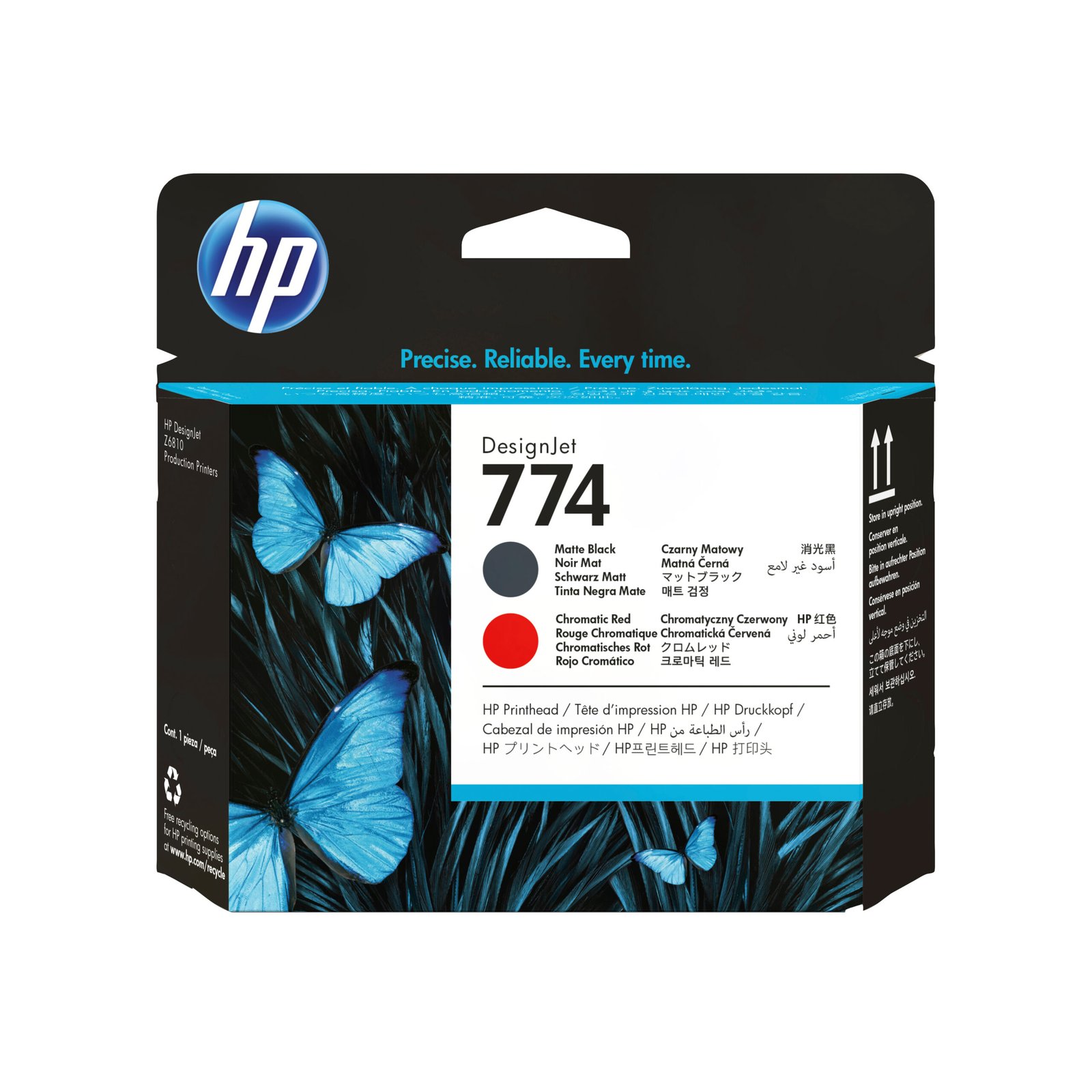 HP 774 Matte Black/Chromatic Red DesignJet Printhead (P2V97A)